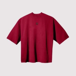 Yeezy Gap Engineered by Balenciaga Logo Sleeve Red T-shirt